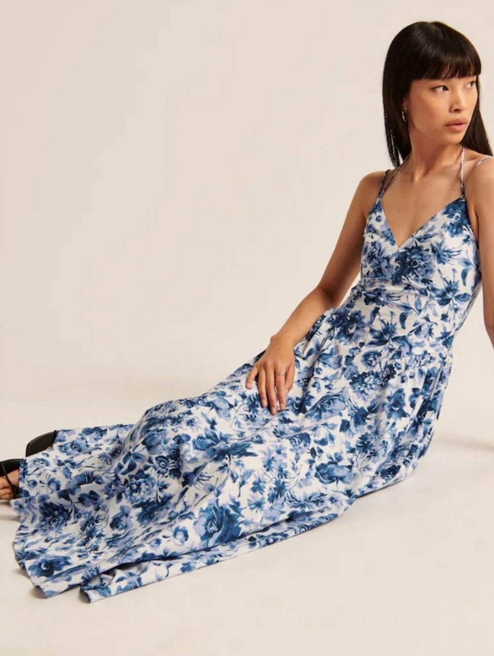 Abercrombie & Fitch Strappy Plunge Corset Dress Size S Floral Midi Maxi - Picture 2 of 4